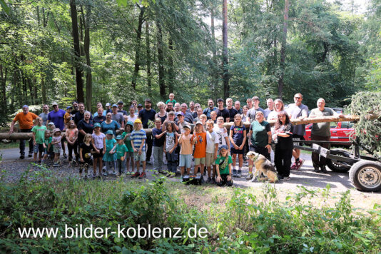 Aufbau, Baum holen, Festzug, Baum aufstellen und Platzmusik